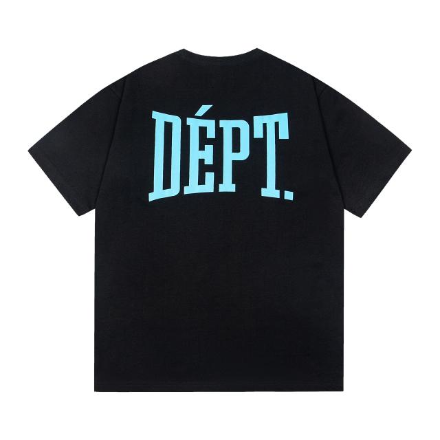 Retro blue double-sided logo Washed Print tee