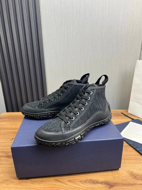 1:1 quality version Logo print lace-up high top sneakers 2 colors