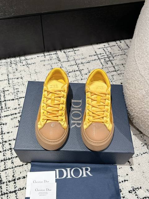 1:1 quality version  Di0r x St0ne isl@nd Electric embroidered letters lace-up casual board shoes 6 colors