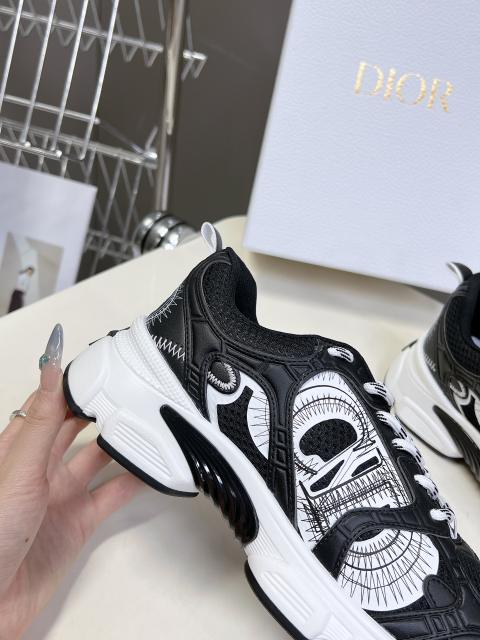 1:1 quality version Mesh cowhide leather patchwork embroidered logo sneakers 7 colors