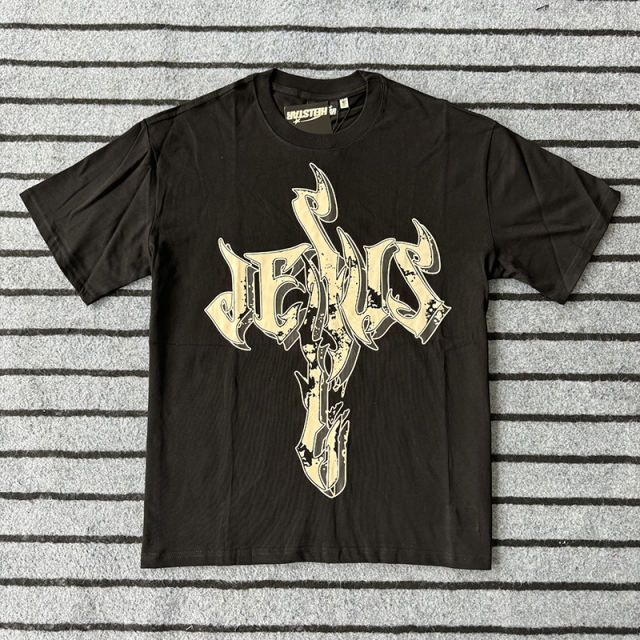 Creative Letter Back Large Logo Time Printed Tee 2 colors