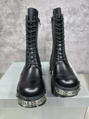 1:1 quality version Metal Logo Thick Sole Heightened Martin Boots