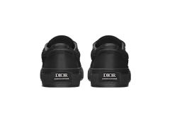 D Sneaker Black Smooth Calfskin Oblique Raised Embroidery 3SN303ZYQ_H900