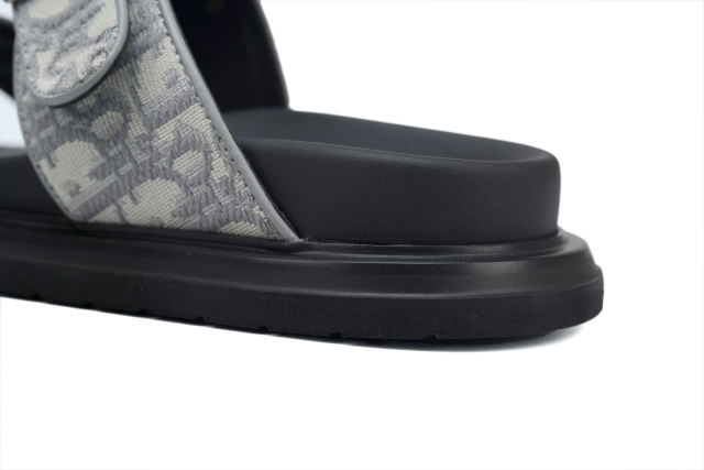 D AQUA SANDAL Light Grey Dior Oblique Jacquard