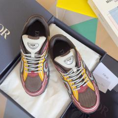 1:1 quality version Leather and mesh fabric patchwork reflective sneakers 34 colors
