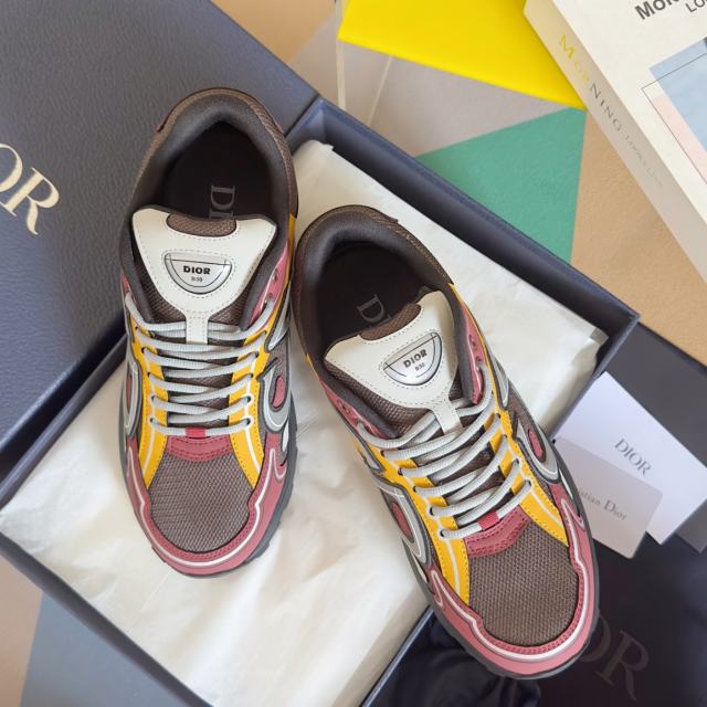 1:1 quality version Leather and mesh fabric patchwork reflective sneakers 34 colors