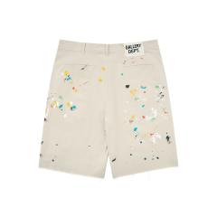 Graffiti crayon ink-splashing shorts