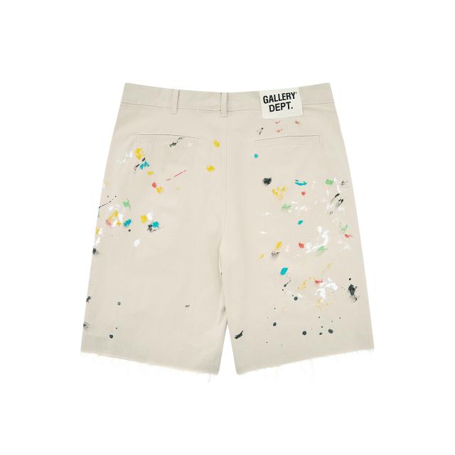 Graffiti crayon ink-splashing shorts