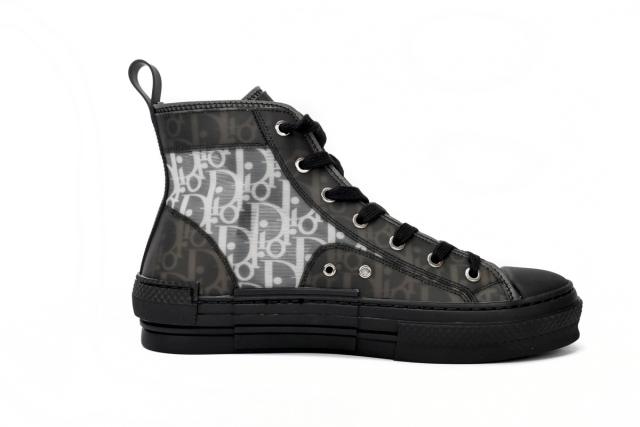D High Top Canvas Oblique Black