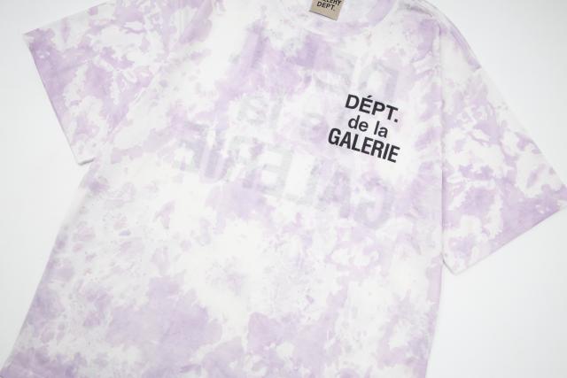 Retro purple splash-dyed tie-dye Washed Print tee