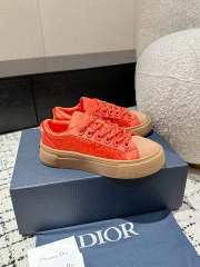 1:1 quality version  Di0r x St0ne isl@nd Electric embroidered letters lace-up casual board shoes 6 colors