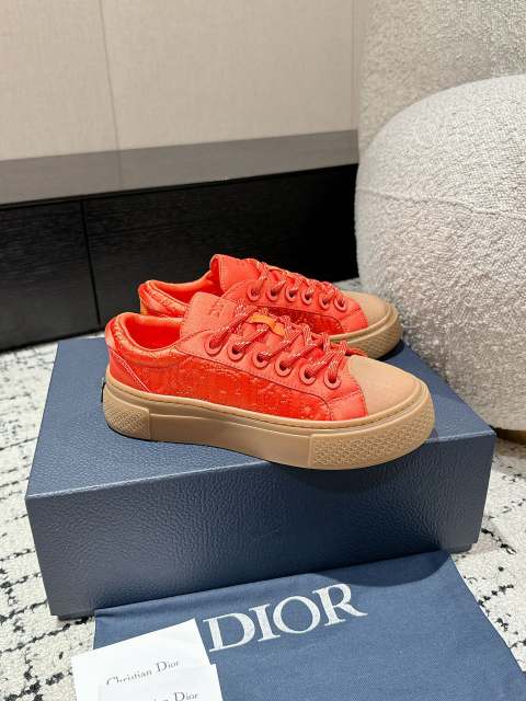 1:1 quality version  Di0r x St0ne isl@nd Electric embroidered letters lace-up casual board shoes 6 colors
