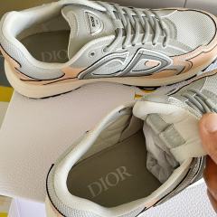1:1 quality version Leather and mesh fabric patchwork reflective sneakers 34 colors
