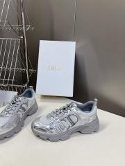 1:1 quality version Mesh cowhide leather patchwork embroidered logo sneakers 7 colors