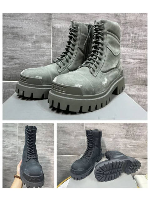 1:1 quality Black and White Marble Spot High Top Martin Boots