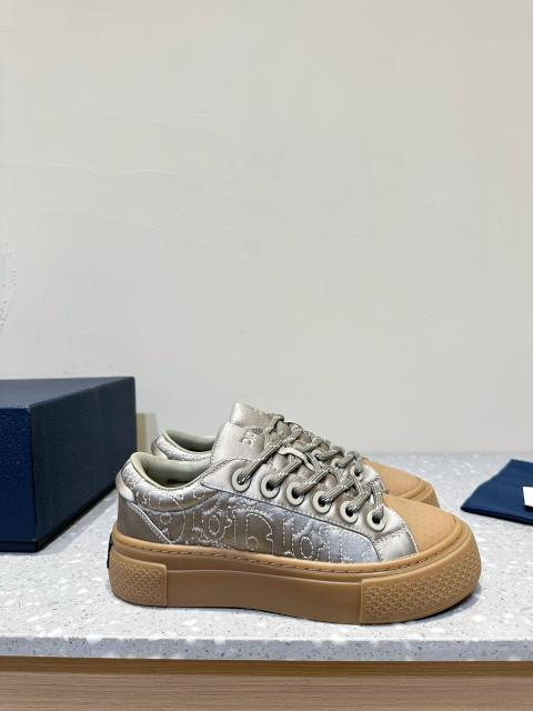 1:1 quality version  Di0r x St0ne isl@nd Electric embroidered letters lace-up casual board shoes 6 colors