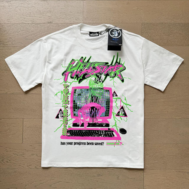 Magic Pink Computer Triangle Logo Print Tee 2 colors