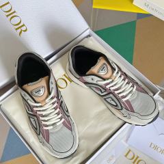 1:1 quality version Leather and mesh fabric patchwork reflective sneakers 34 colors
