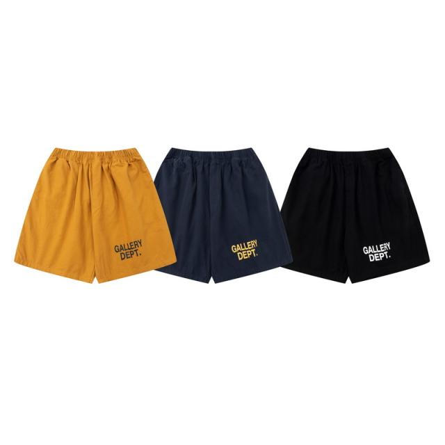 Pure color Martin washed cotton shorts