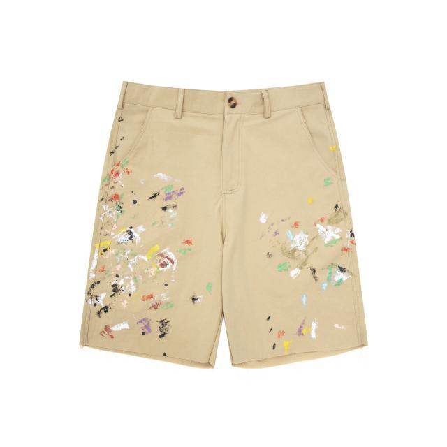 Graffiti crayon ink-splashing shorts