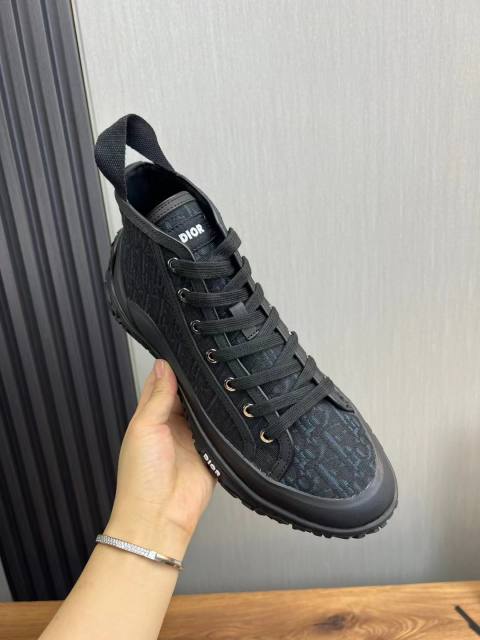 1:1 quality version Logo print lace-up high top sneakers 2 colors