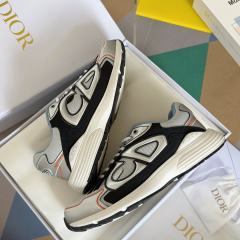1:1 quality version Leather and mesh fabric patchwork reflective sneakers 34 colors