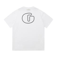 Retro overlapping floating grey label Washed Print tee