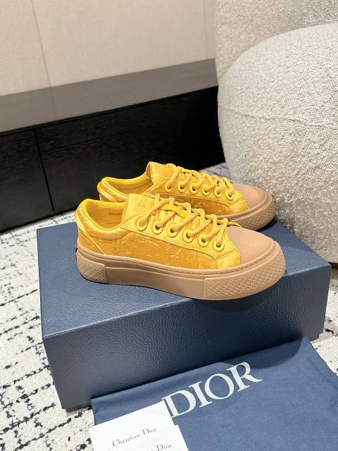 1:1 quality version  Di0r x St0ne isl@nd Electric embroidered letters lace-up casual board shoes 6 colors