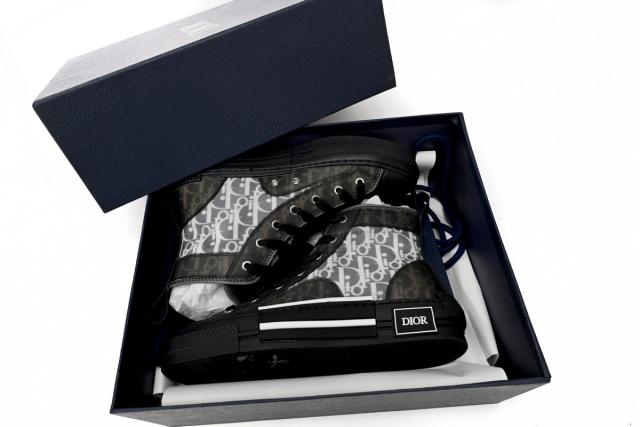 D High Top Canvas Oblique Black