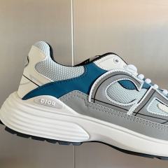 1:1 quality version Leather and mesh fabric patchwork reflective sneakers 34 colors