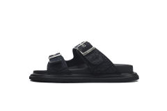 D AQUA SANDAL All Black Dior Oblique Jacquard