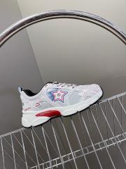 1:1 quality version Mesh cowhide leather patchwork embroidered logo sneakers 7 colors