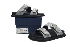 D AQUA SANDAL Light Grey Dior Oblique Jacquard