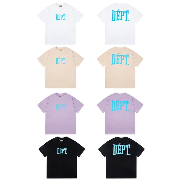 Retro blue double-sided logo Washed Print tee