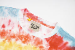 Retro tie-dyed colorful effect washed printed tee