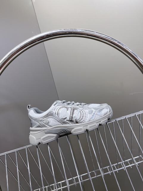 1:1 quality version Mesh cowhide leather patchwork embroidered logo sneakers 7 colors
