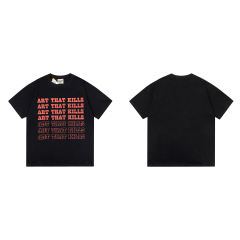 Retro sequence letter washed printed tee