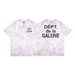 Retro purple splash-dyed tie-dye Washed Print tee