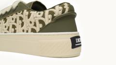 D Sneaker Khaki Smooth Calfskin Oblique Raised Embroidery 3SN303ZYQ_H681