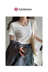 Lulu Threaded U Neck tee for girls【one pack 3 pieces】