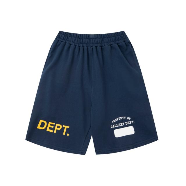 Contrast color double-sided logo solid color shorts