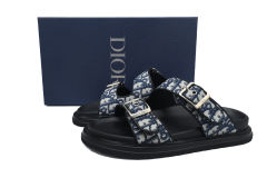 D AQUA SANDAL Beige Blue Dior Oblique Jacquard