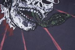 Retro ghost face tie-dye washed printed tee