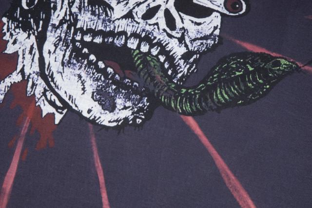 Retro ghost face tie-dye washed printed tee