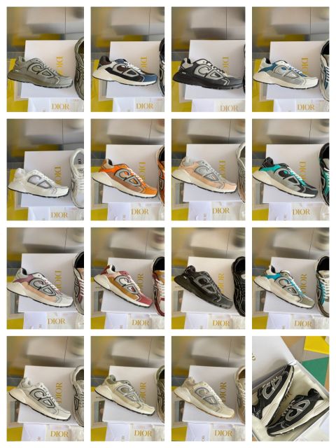 1:1 quality version Leather and mesh fabric patchwork reflective sneakers 34 colors