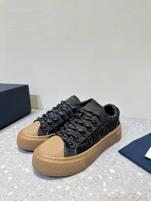 1:1 quality version  Di0r x St0ne isl@nd Electric embroidered letters lace-up casual board shoes 6 colors