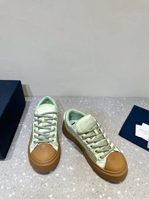 1:1 quality version  Di0r x St0ne isl@nd Electric embroidered letters lace-up casual board shoes 6 colors