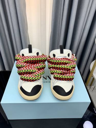 1:1 quality Thick Sole Colorblocking Lace-Up Bread Shoes