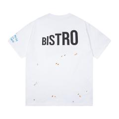 Retro Gradient Alphabet Oil Painting Washed Print tee