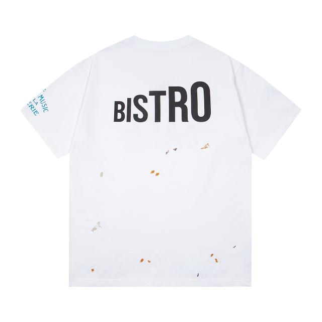 Retro Gradient Alphabet Oil Painting Washed Print tee